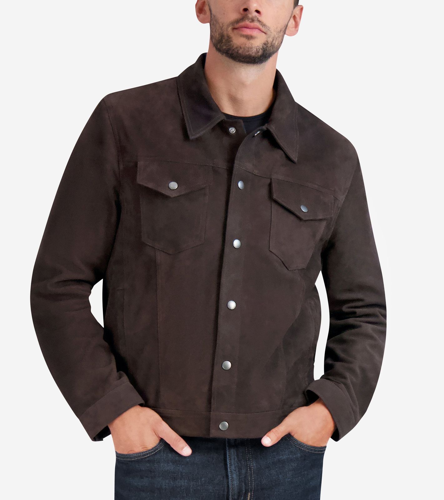 Men's Suede Trucker Jacket