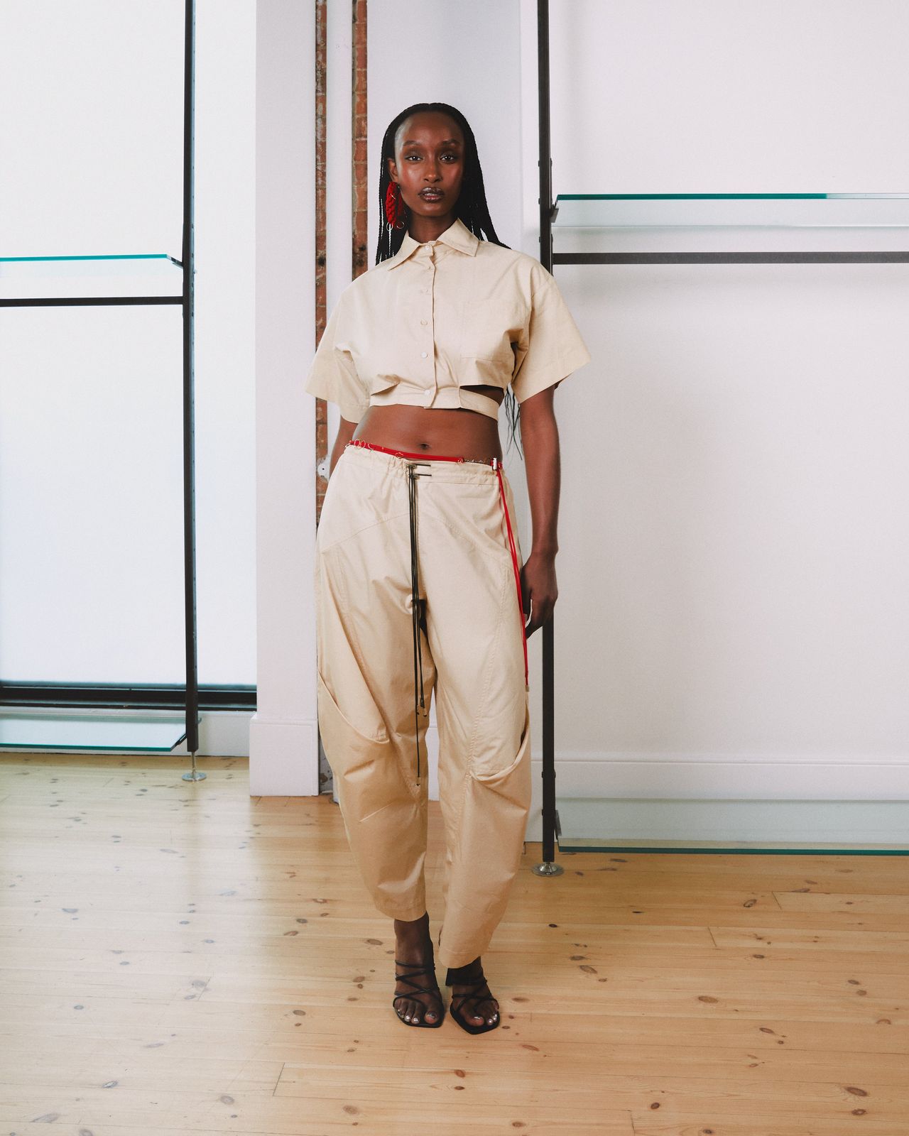 Double Elastic Cargo Trousers