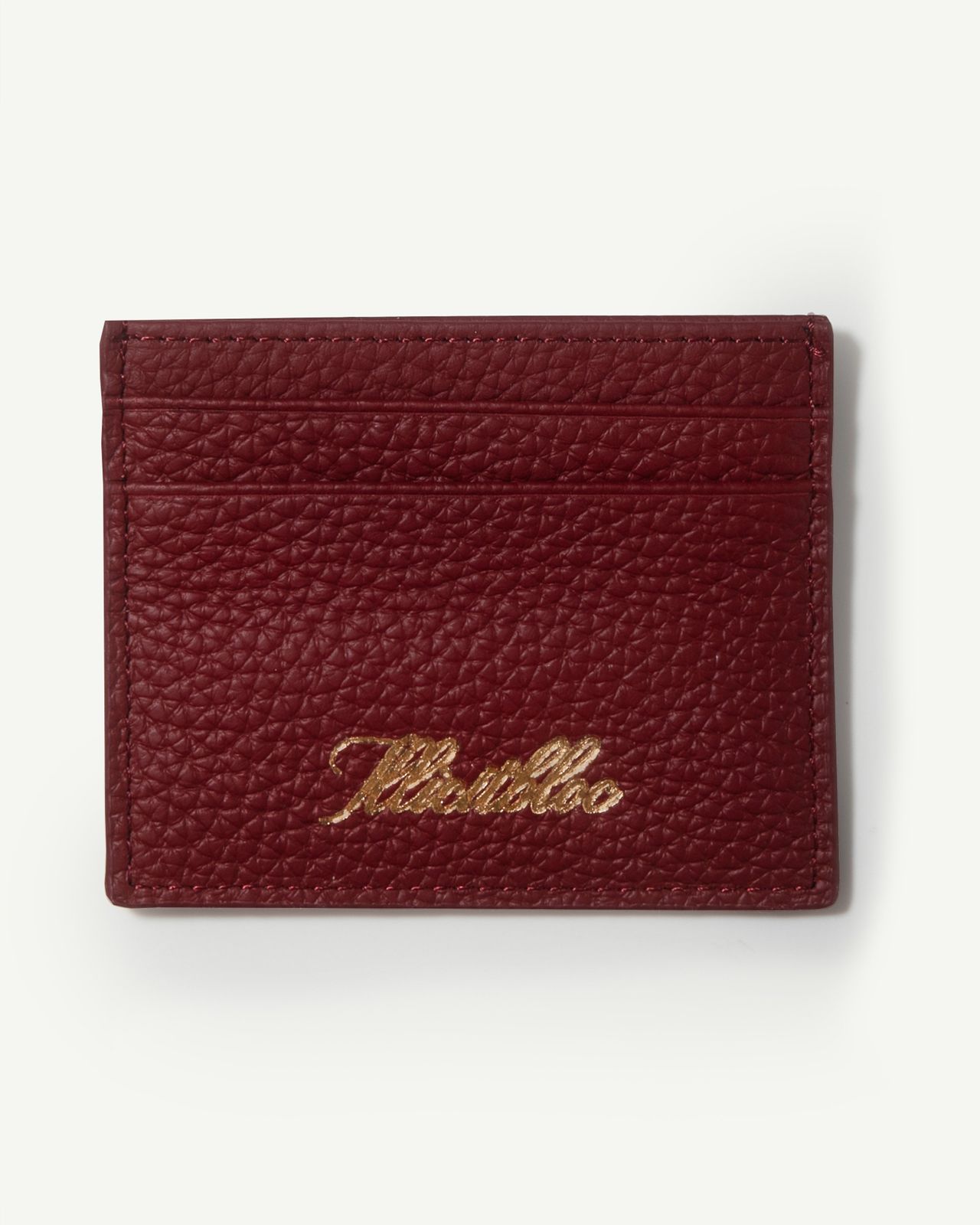 LEATHER CARD HOLDER - BURGUNDY