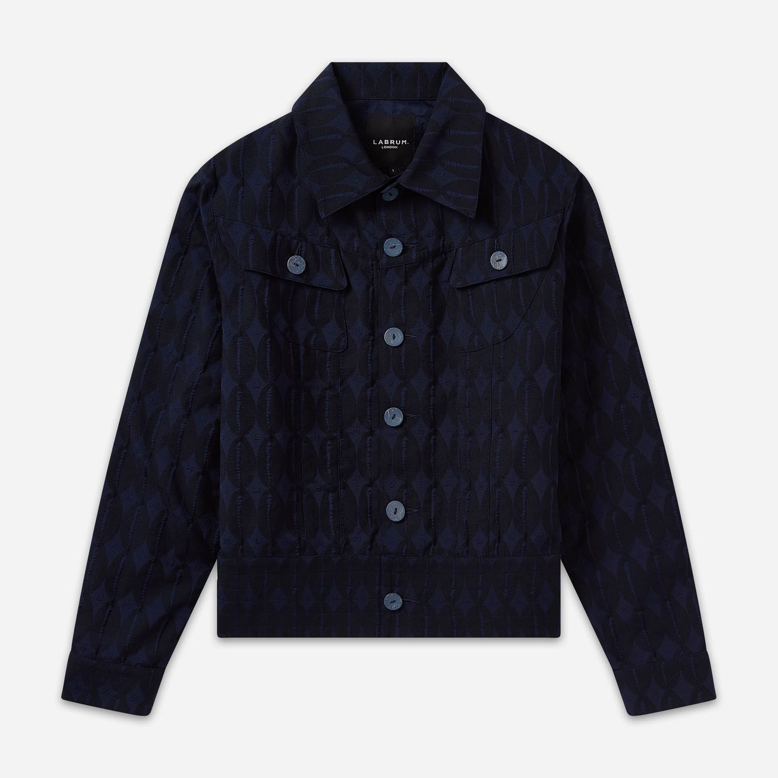 Navy Monogram Work Jacket