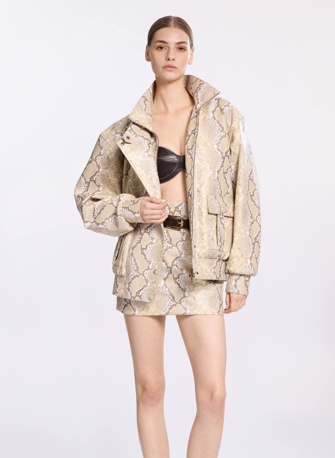 Leather Bomber Jacket
