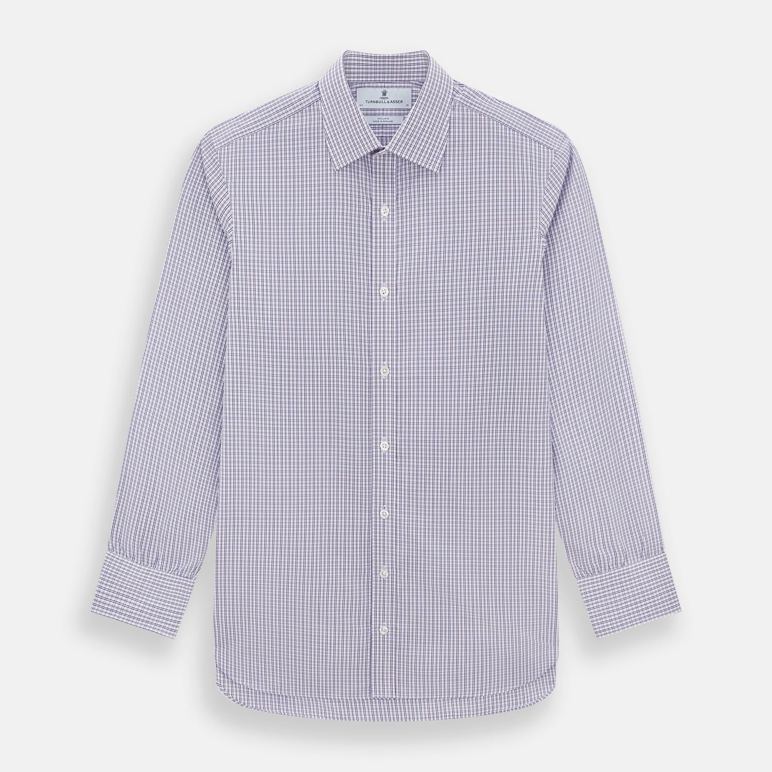 Purple Double Graph Check Mayfair Shirt