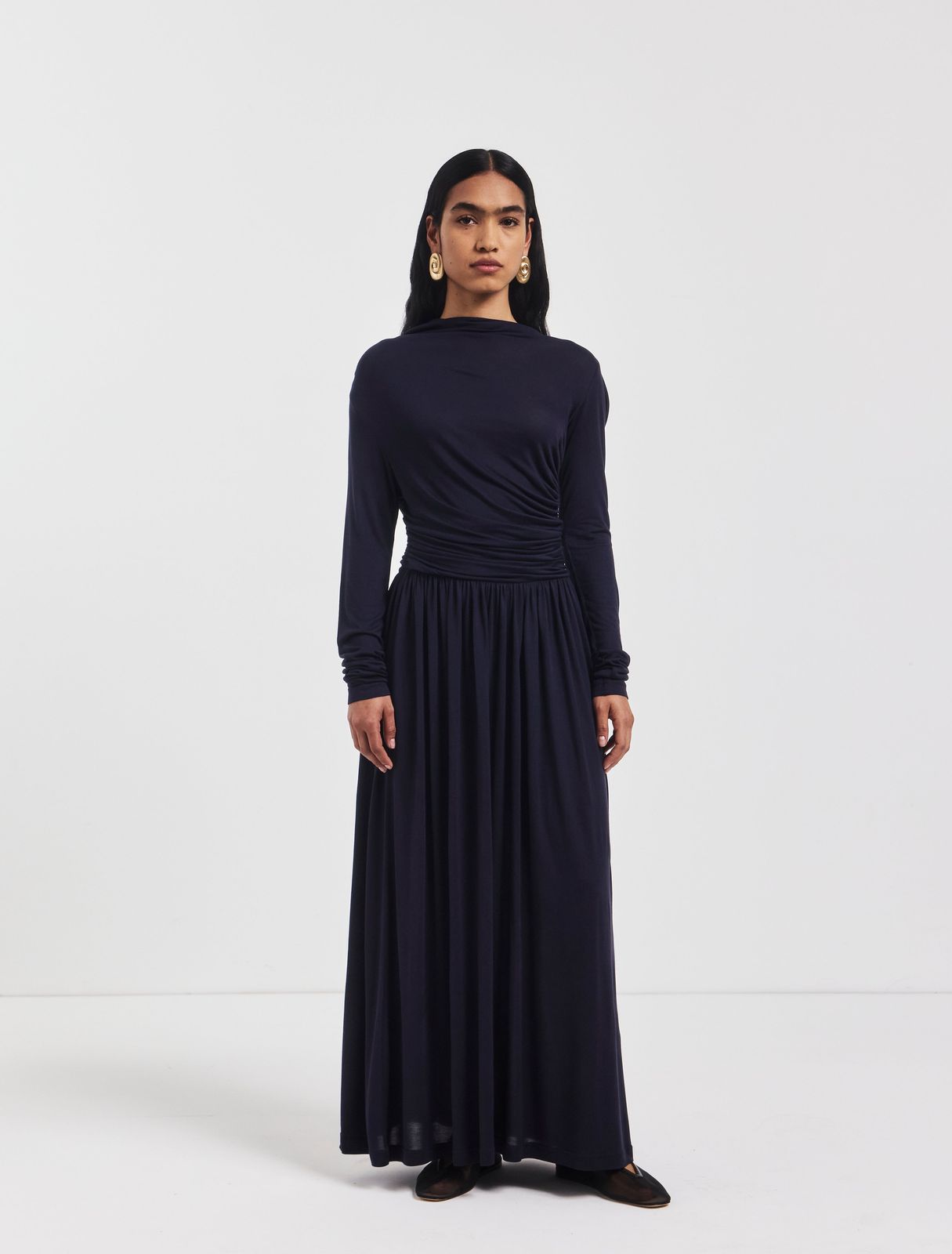 Romy Dress in Darkest Navy
