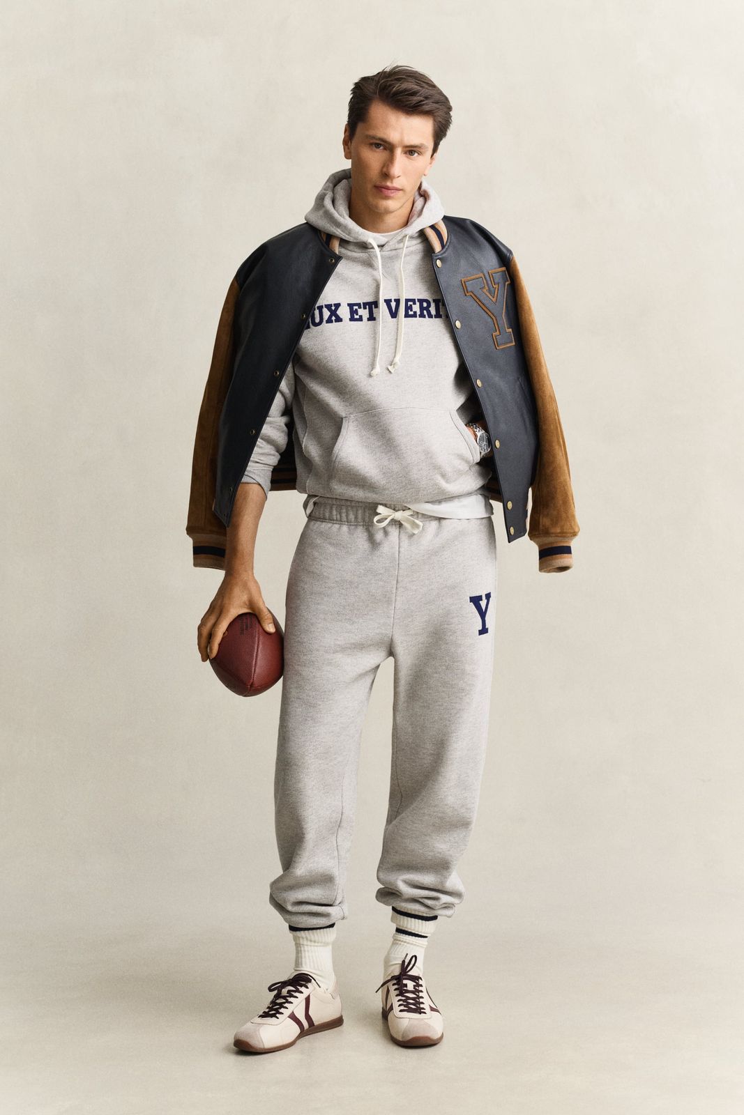 Gant x Yale Hoodie - GREY MELANGE