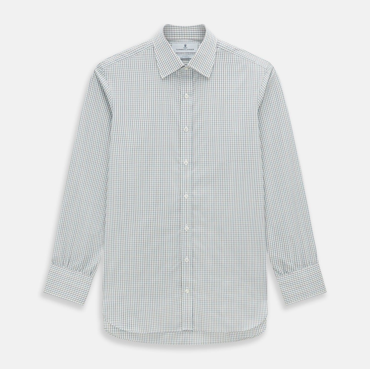 Forest Green with Multi-Hued Graph Check Mayfair Shirt