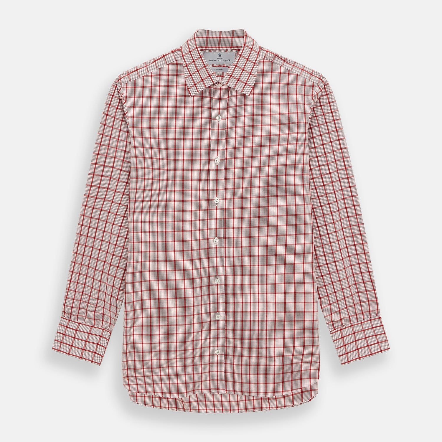 Red Graph Overlay Check Mayfair Shirt