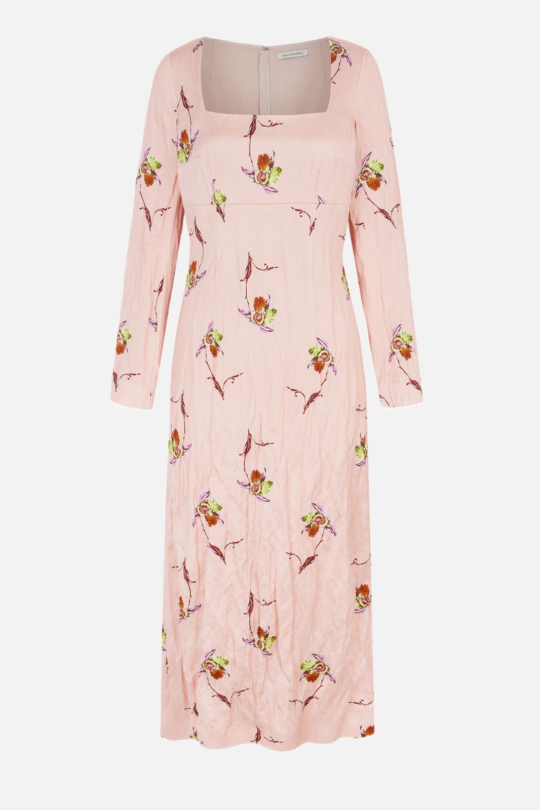 Renne Dress In Pink Satin