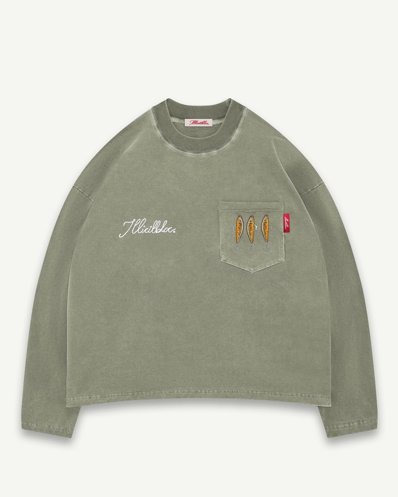 BAIT CLOUDWEAVE™ POCKET LONG SLEEVE T-SHIRT - MOSS GRAY