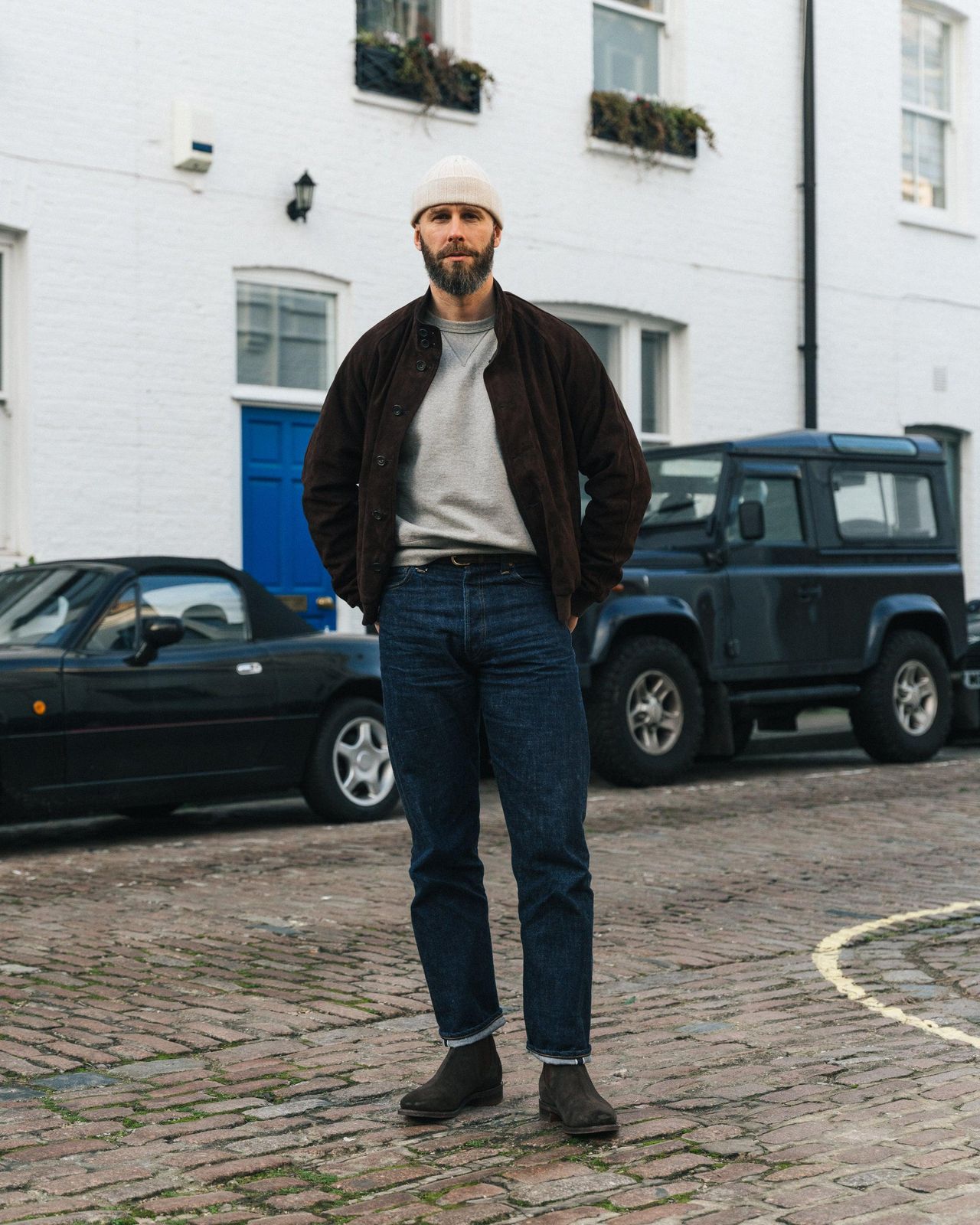 The PS Reversible Suede Bomber - Brown