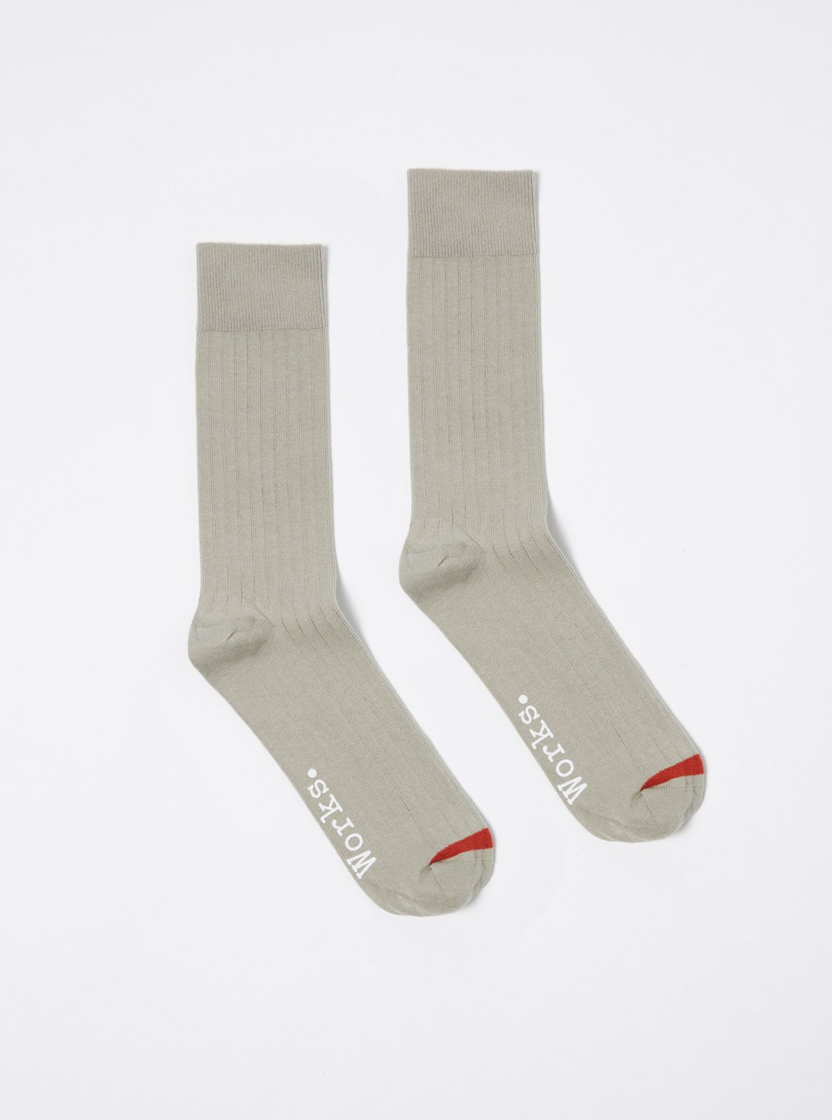 Grey Rib Knit Modal Sock