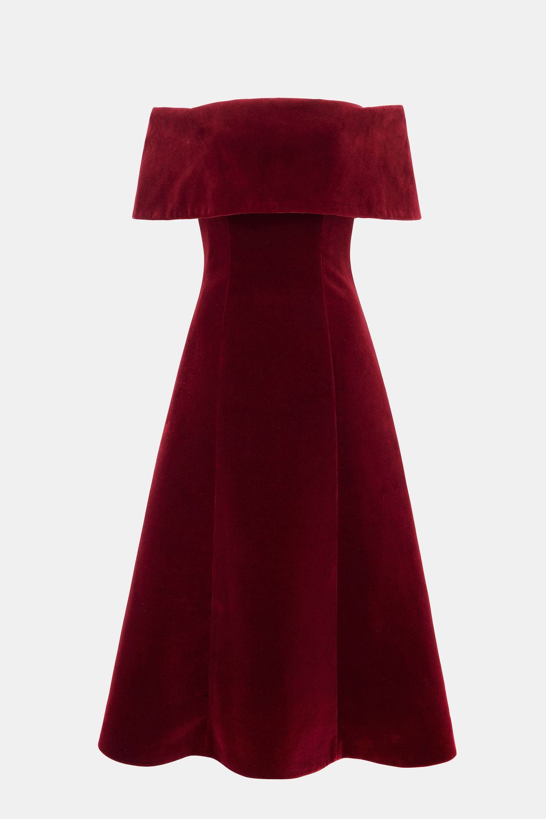 Carita Dress In Burgundy Wind Velvet