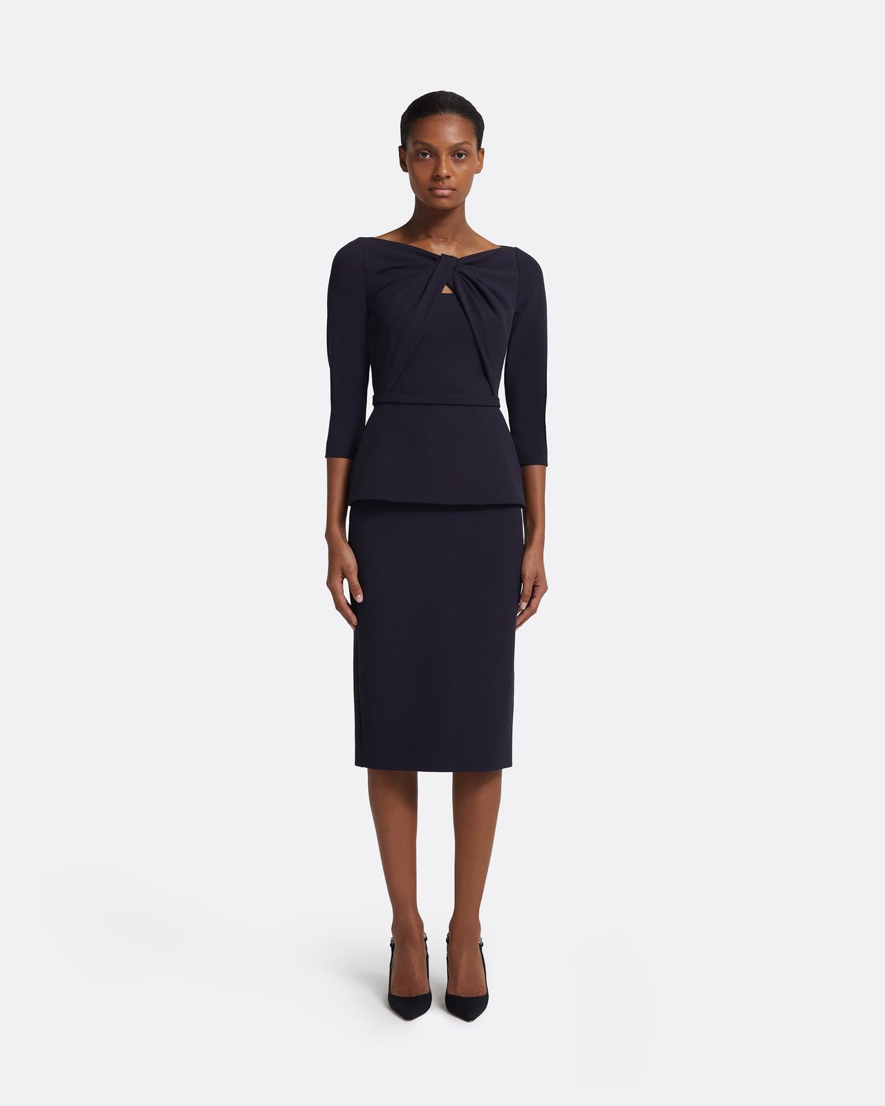 Rildanna Midi Dress in Midnight Navy