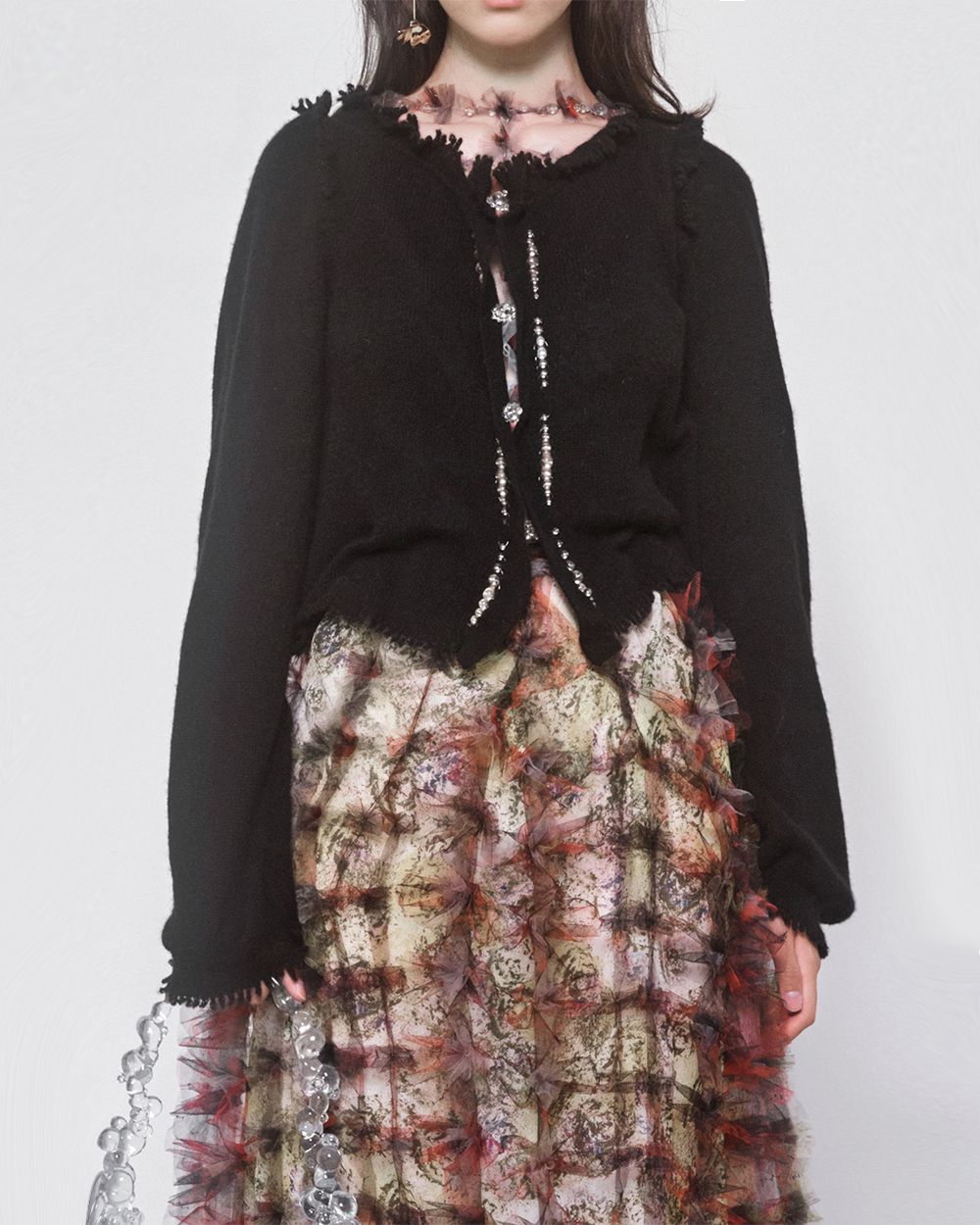 Beaded Long Sleeves Cardigan