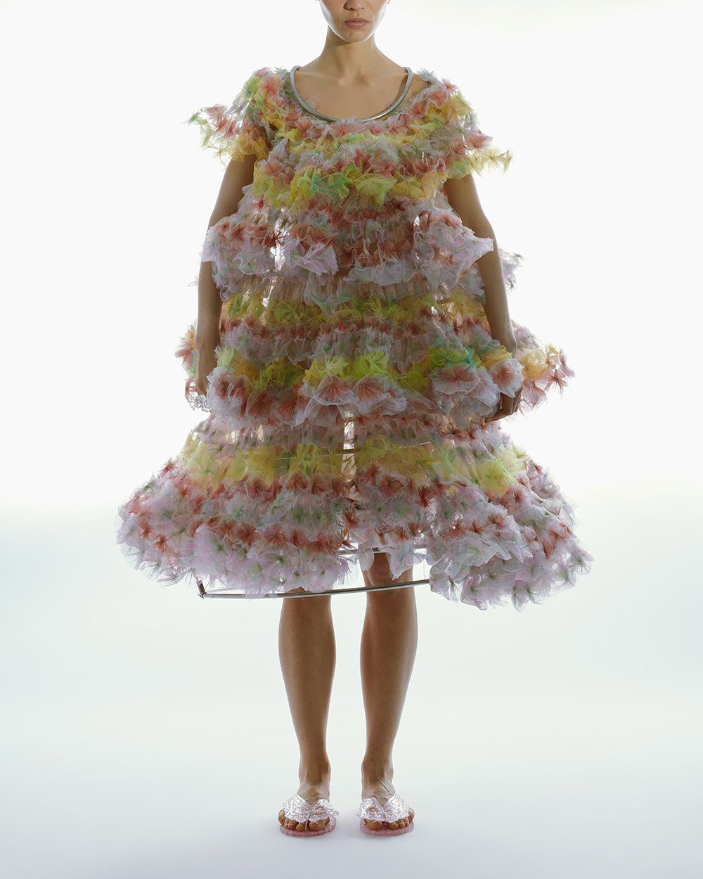 AIR FLOWER MULTI LAYERS DRESS