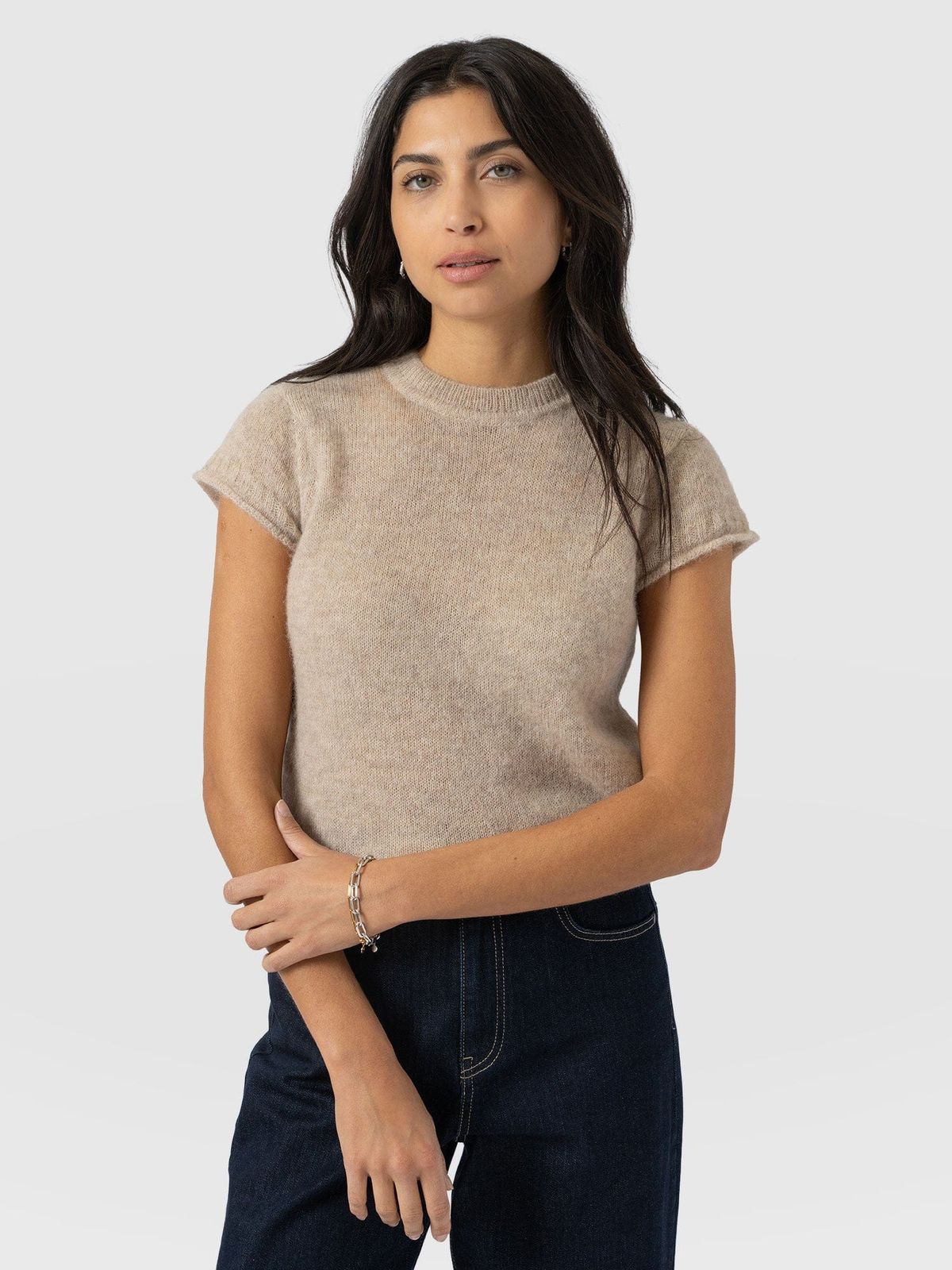 Ariella Baby Tee - Beige