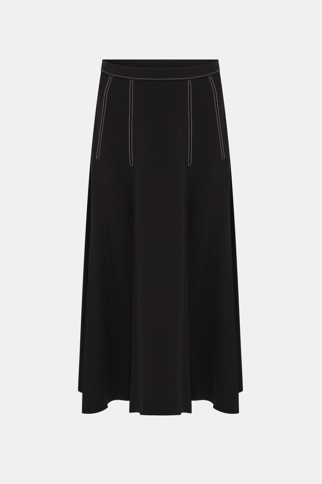 Kensie Skirt In Black Silk Crepe De Chine