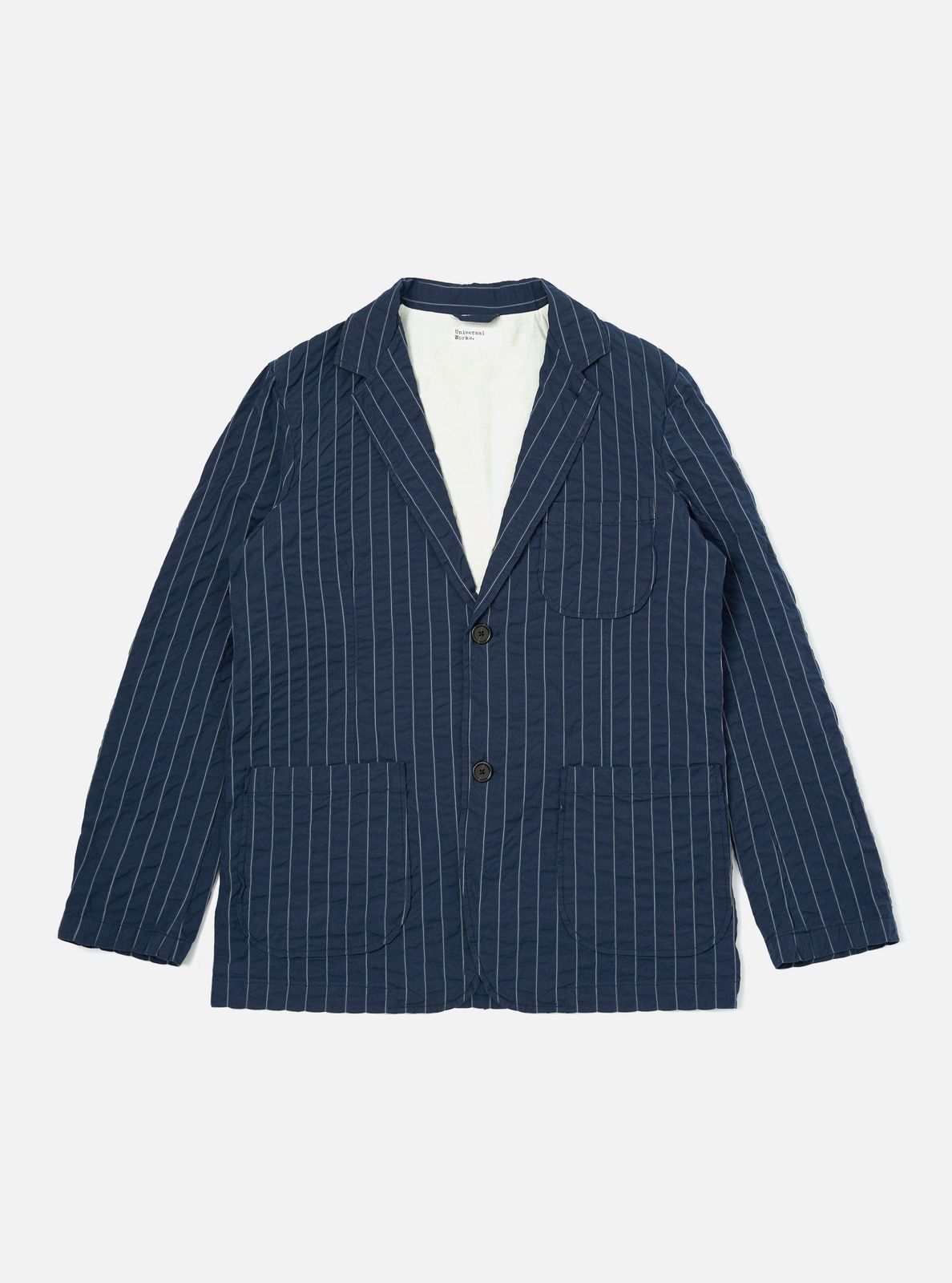 Navy Chester Stripe Two Button Jacket