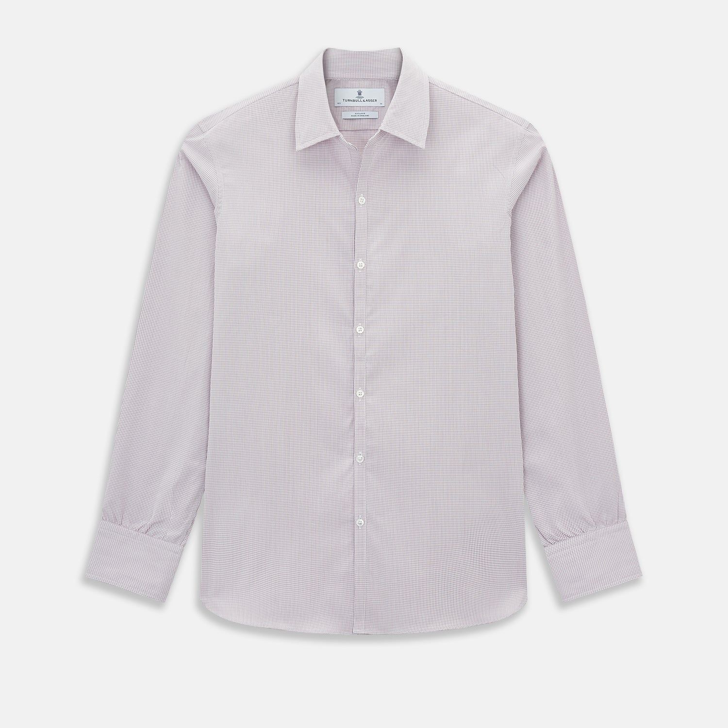 Lilac Shadow Check Windsor Shirt