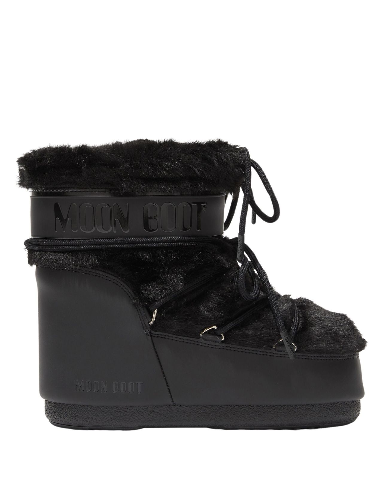 MB Icon Low Black Nylon Boots Faux Fur 80D1409390