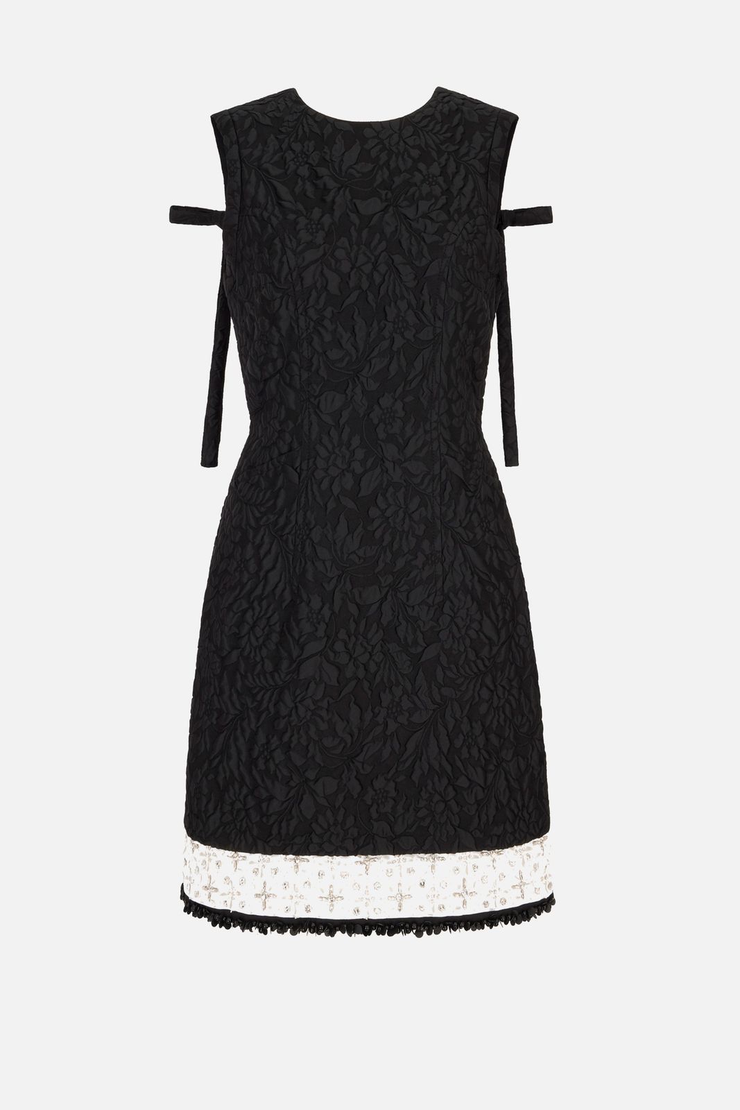 Cinzia Dress In Black Embossed Cloque