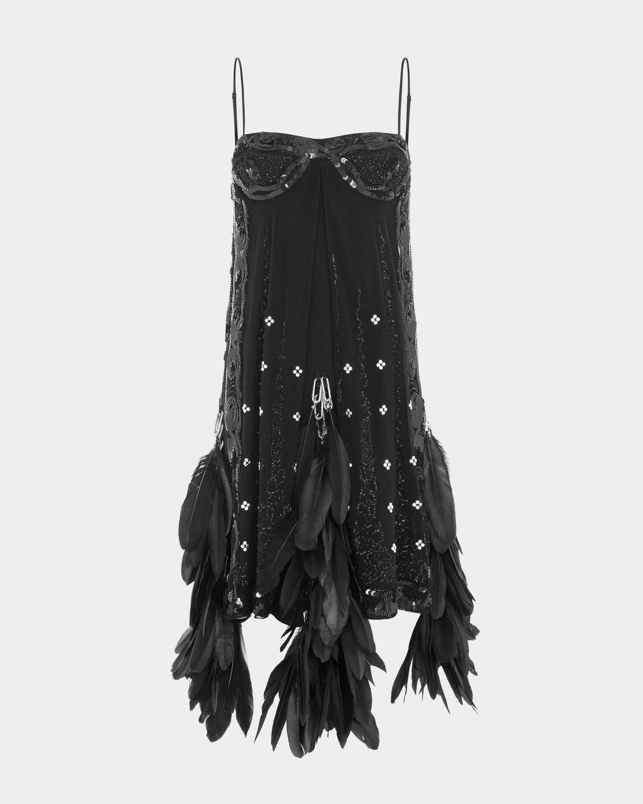 Loa Midi Dress in Embroidered Tulle