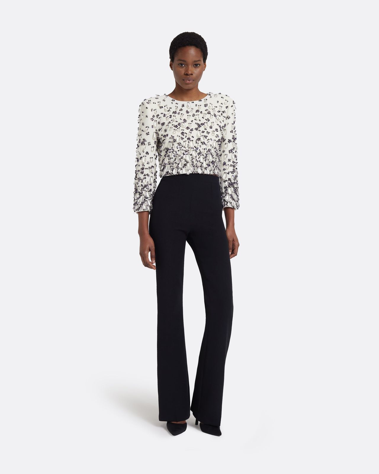 Astra Top in Ivory with Embellishment