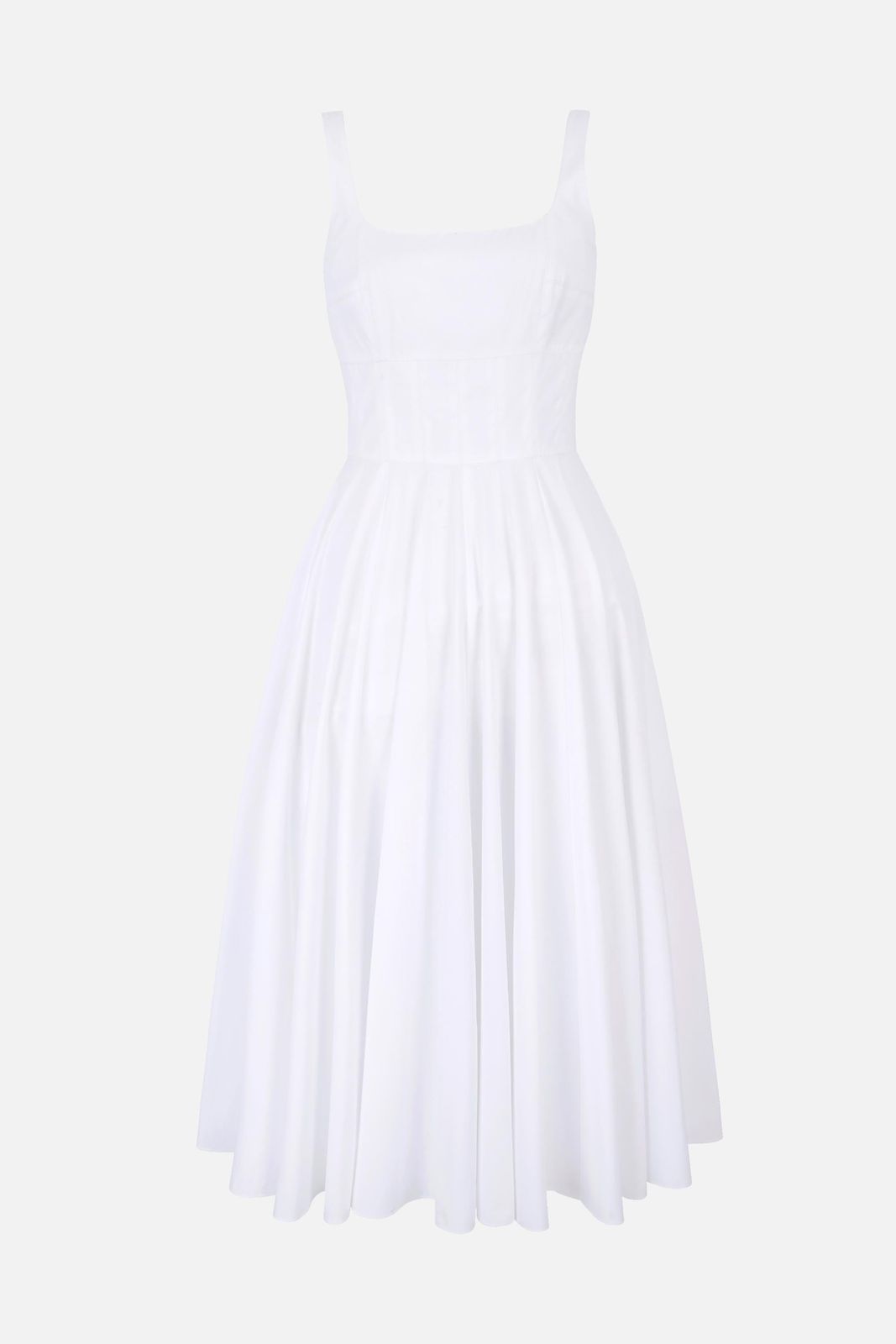 Nikush Dress in White Cotton Popclan