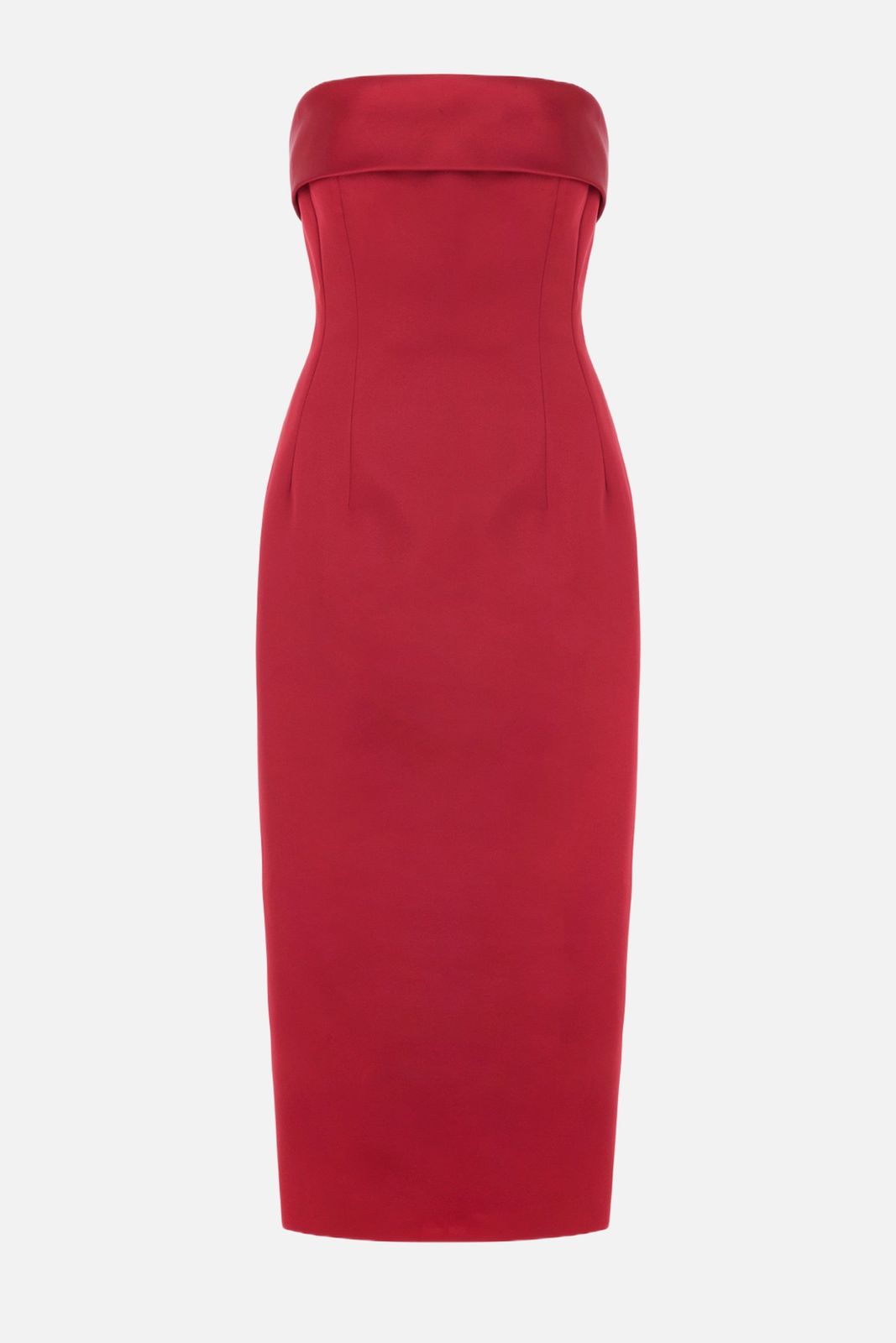 Keeley Dress in Red Duchesse Satin