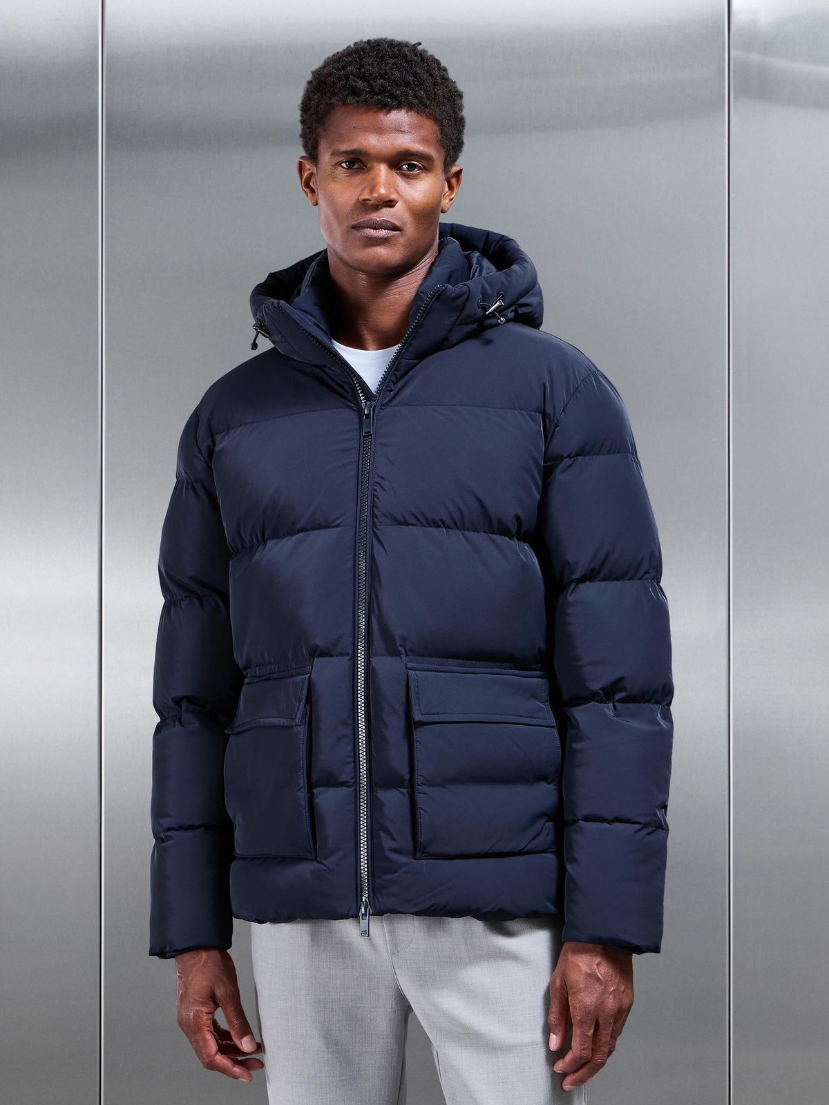 Puffer Parka in Navy