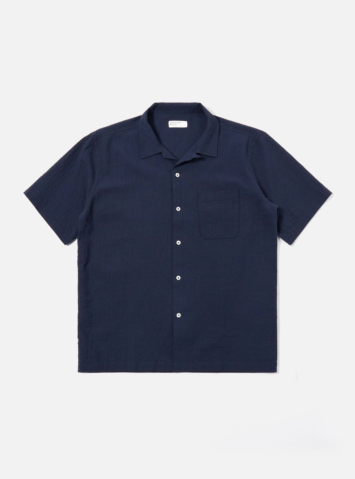 Navy Seersucker Shirting Road Shirt