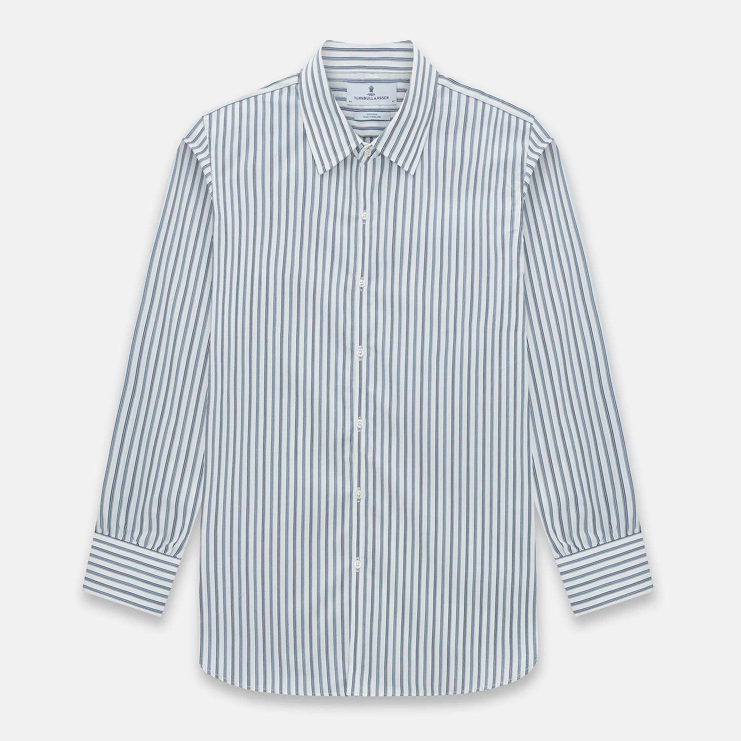 Sapphire Blue Multi Track Stripe Westminster shirt
