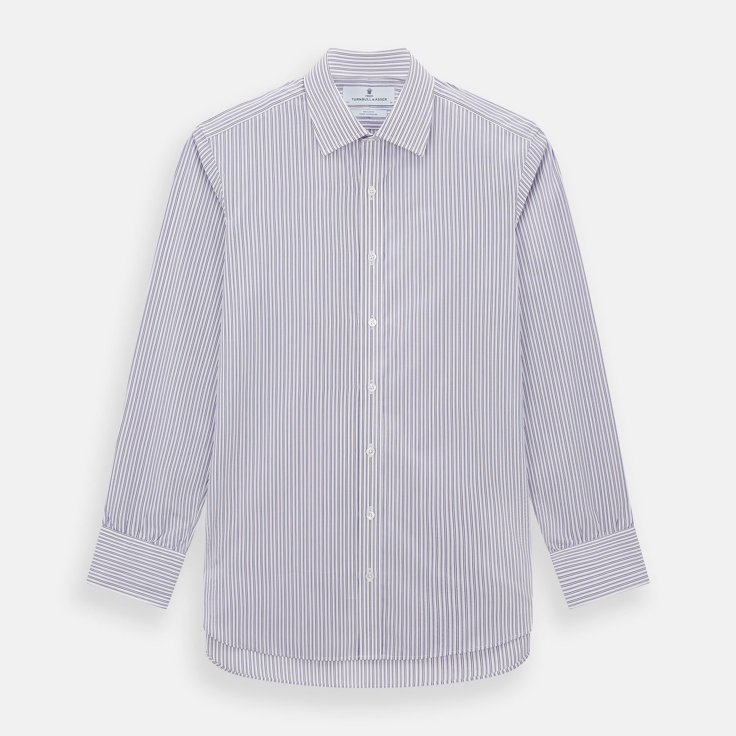 Purple Ticking Stripe Mayfair Shirt