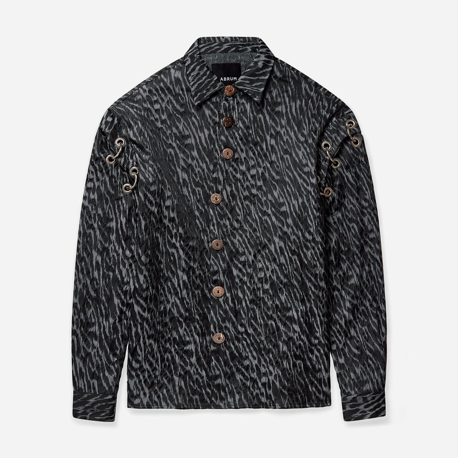 Black & Silver Eyelet Shirt