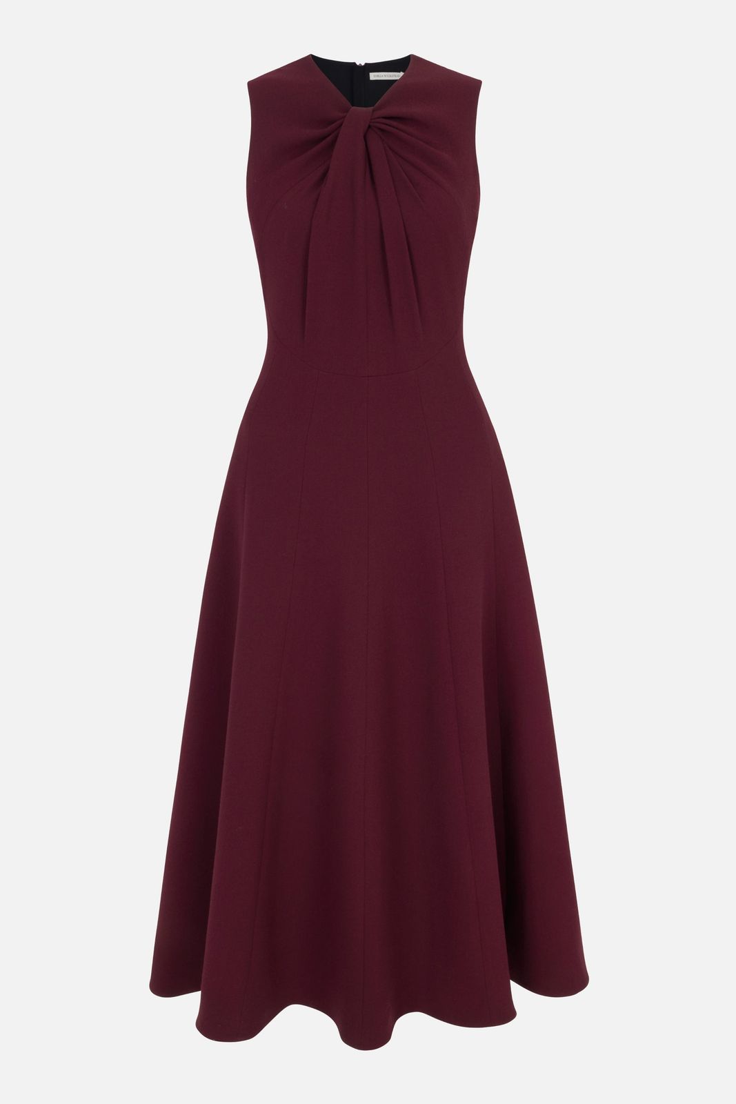 Meryl Dress in Plum Single Wool Crepe