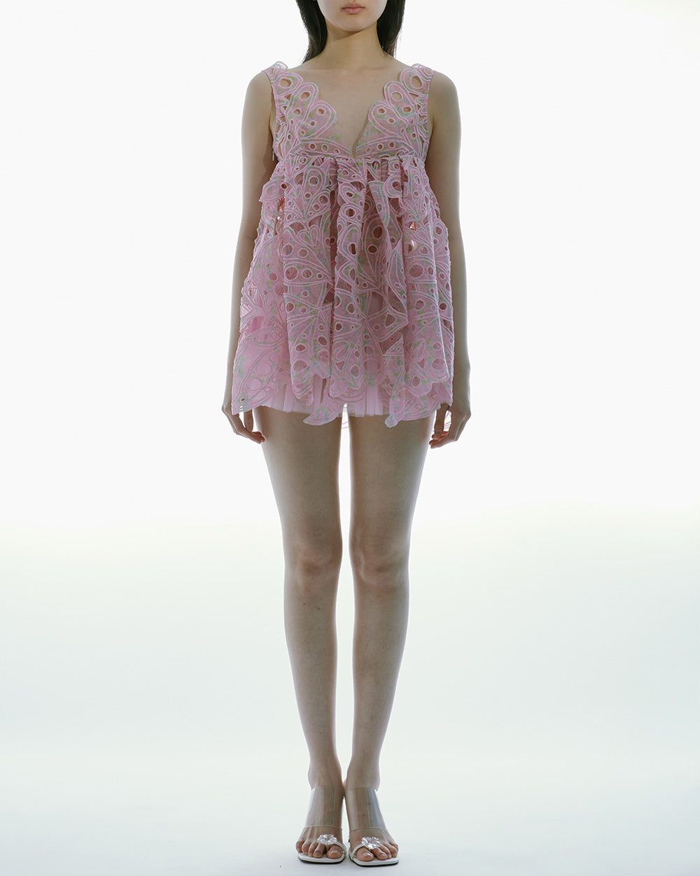 SMILEY BRODERIE-ANGLAIS MINI DRESS
