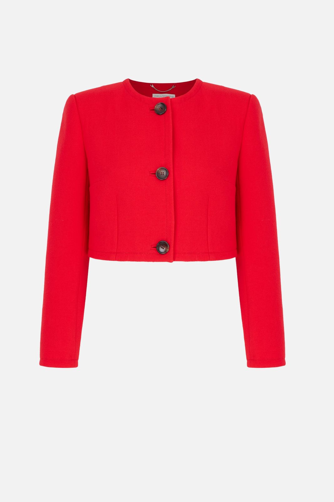 Lizette Jacket in Red Single Wool Crepe