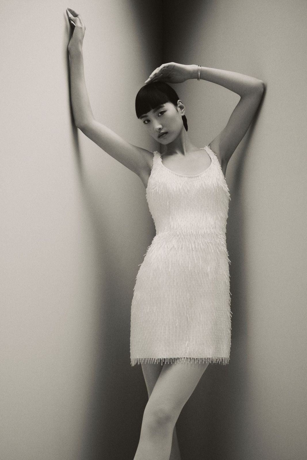 Fyre Bridal Dress in Embroidered Ivory Tassel
