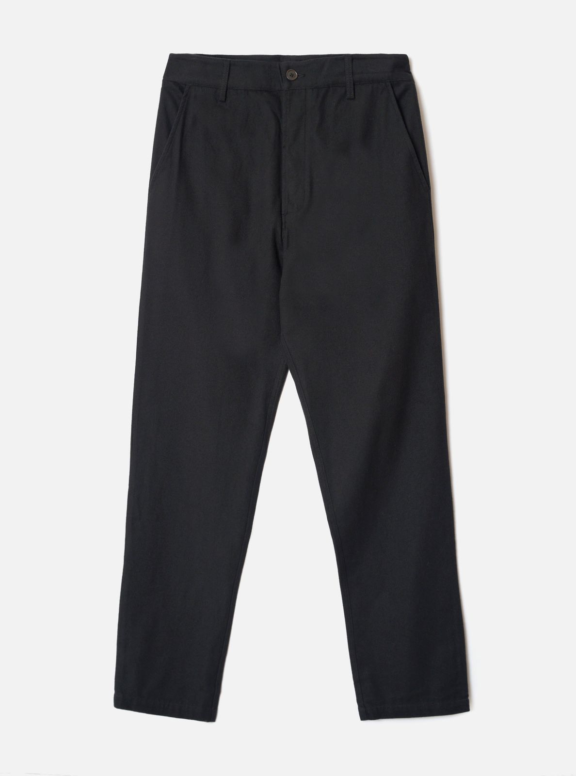 Black Brushed Moleskin Military Chino