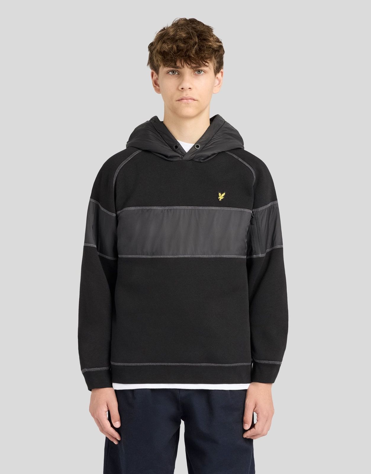 Contrast Panel Hoodie