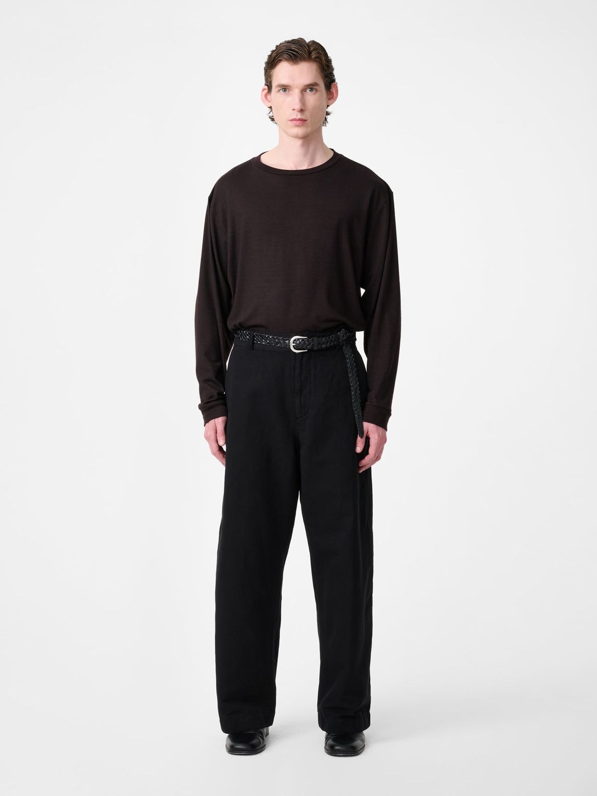 Pinhas Long Sleeve Jersey in Black Grape