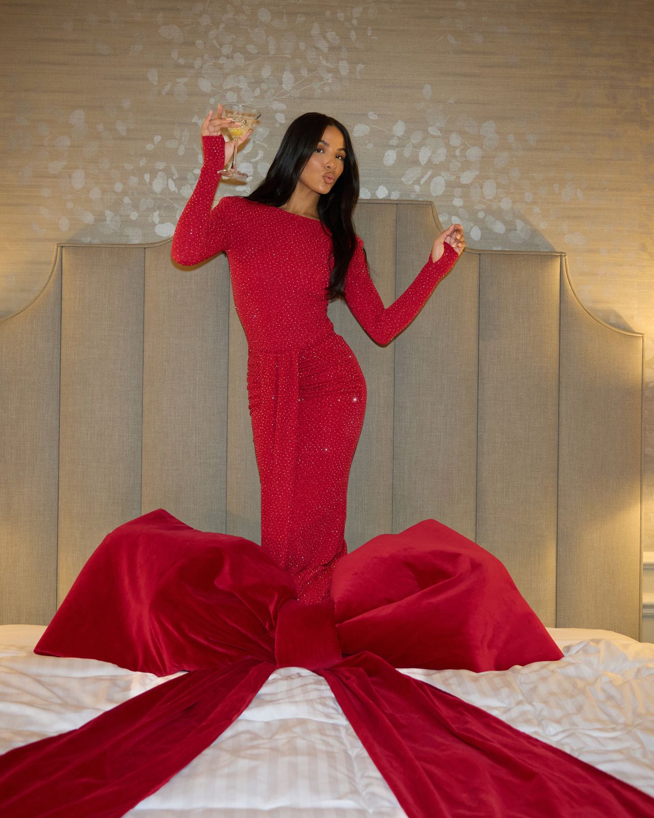 NARA LONG SLEEVE BODYSUIT | RED HOTFIX
