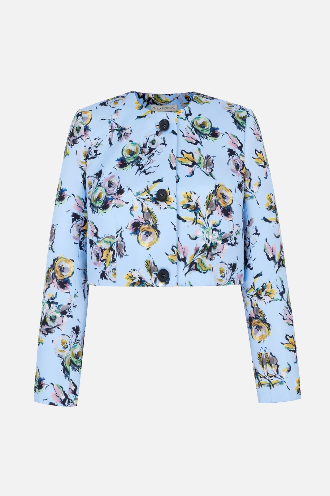Lizette Jacket in Yellow & Green Floral Print Genzianella