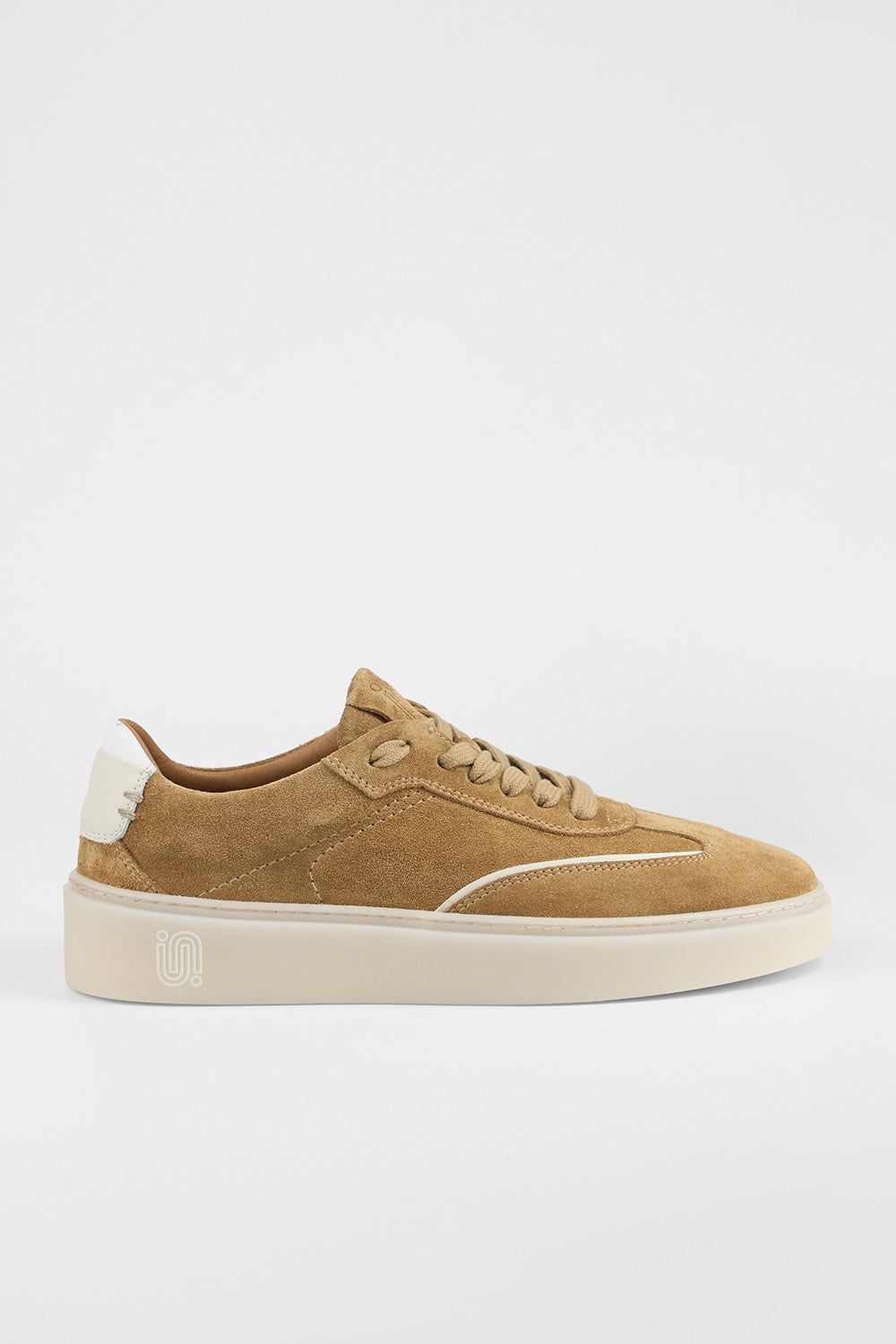 MAEVE cool-mustard suede wingtip sneakers.