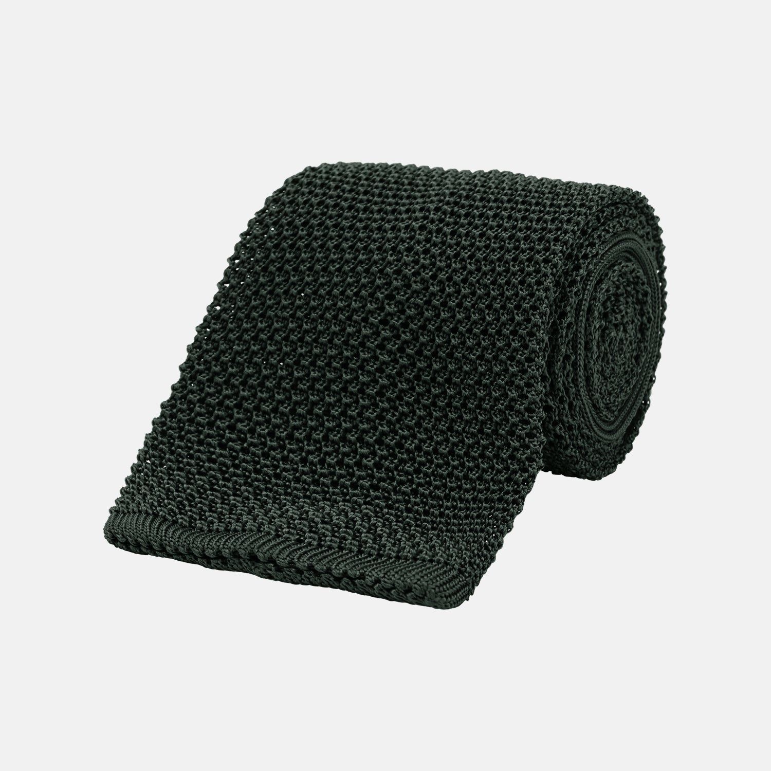 Green Knitted Silk Tie