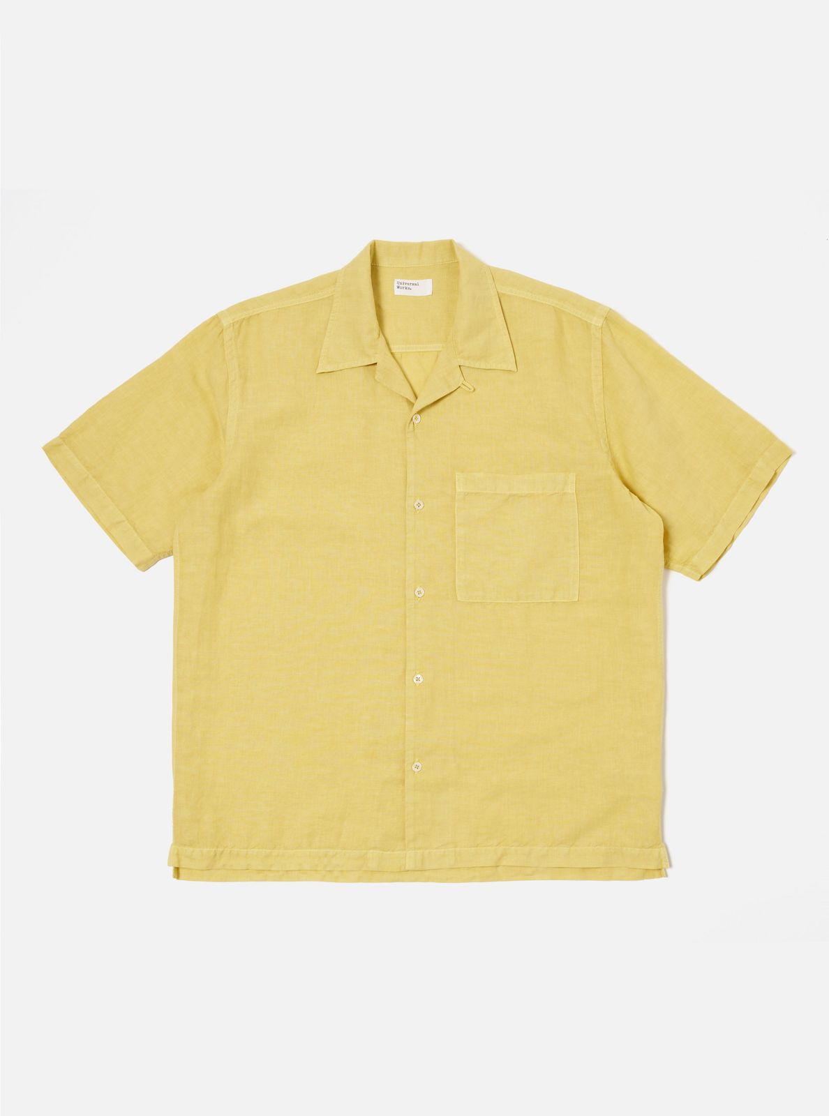 Lemon Linen Cotton Shirting Camp Shirt