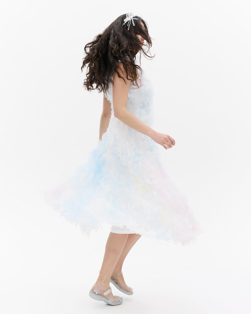 PASTEL LASER-CUT BUTTERFLY DRESS