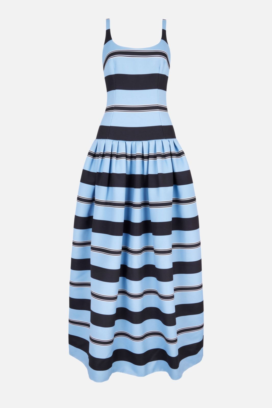 Tristesse Dress in Blue & Black Taffeta Faille