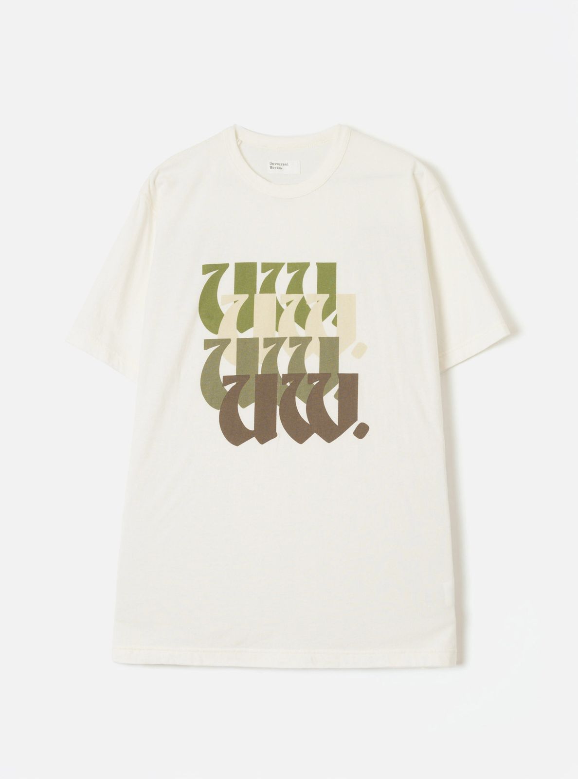 Ecru Single Jersey UW Print Core Tee