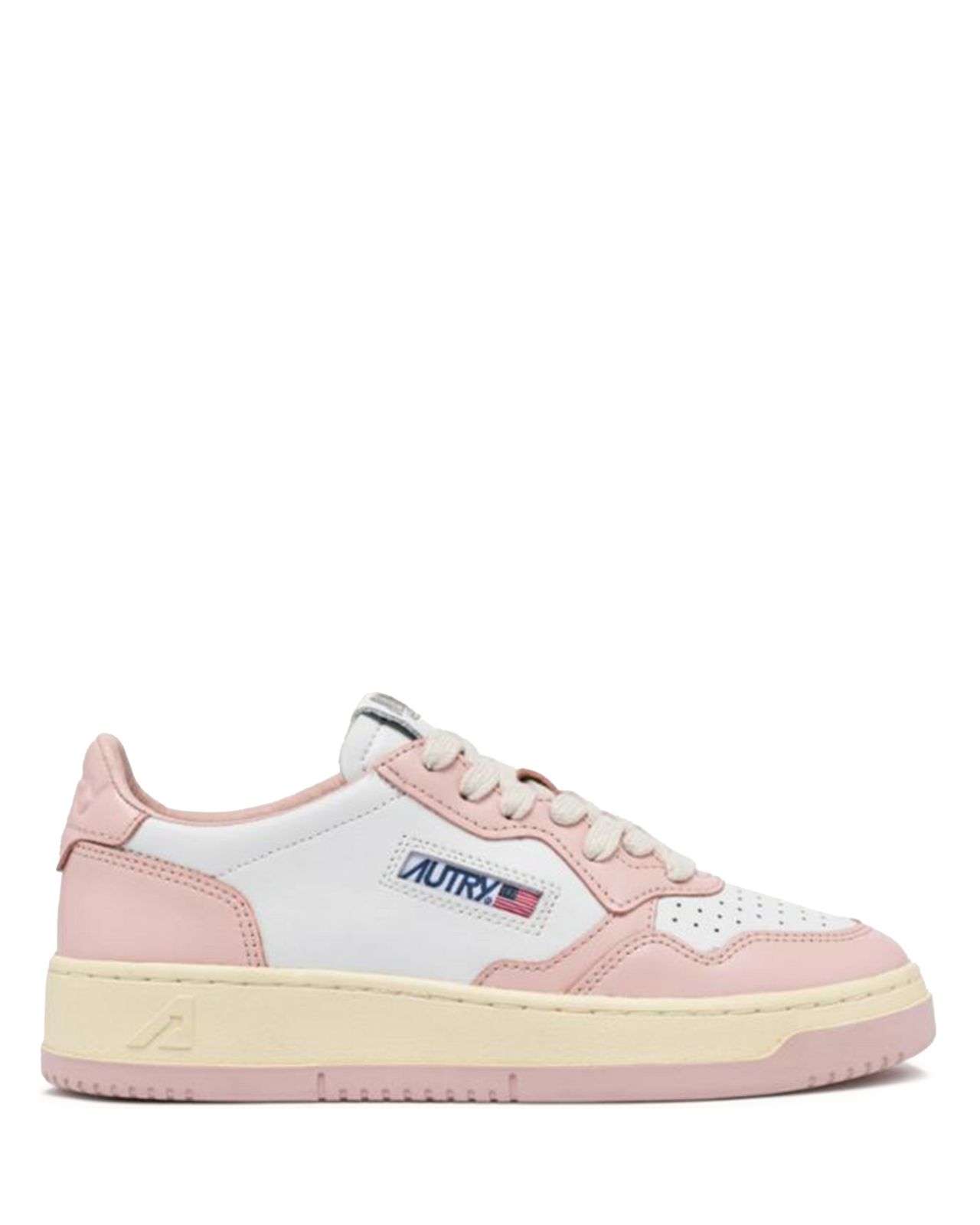 Medalist Low Wom White/Pink Leather