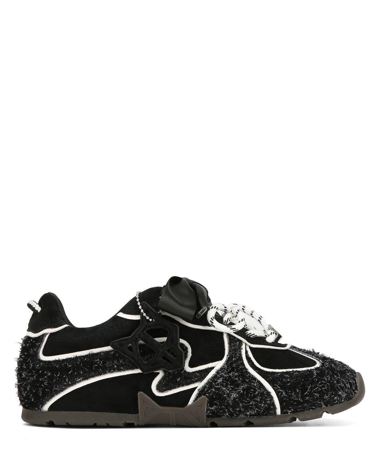 Adored Black Hairy Suede
